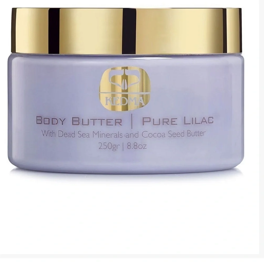 KEDMA Body Butter Lilac 8.8 ounces New Dead Sea Minerals Cocoa Seed Butter